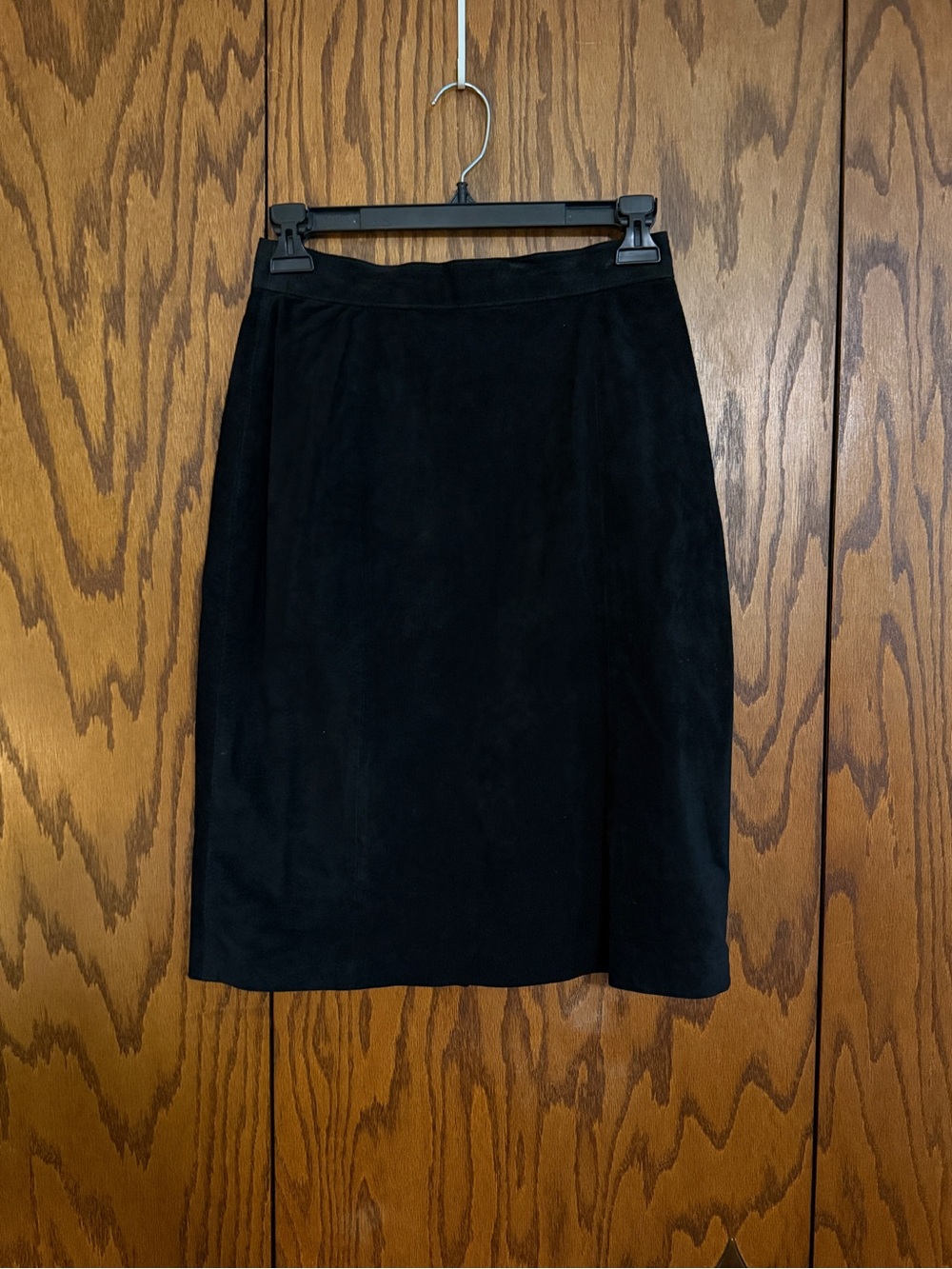 Vintage Firenze Genuine Leather Black Suede Skirt Women’s Size 5 Midi Career